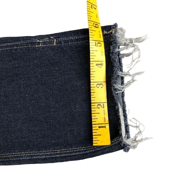 DL1961 Mara Straight High Rise Split Hem Dark Wash Ankle Jeans - Picture 10 of 11